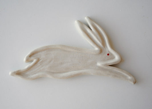 running bunny rabbit jewelry tray trinket dish