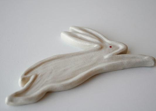 running bunny rabbit jewelry tray trinket dish