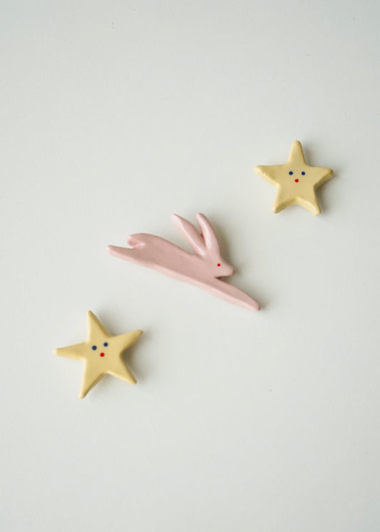 bunny and star magnet set