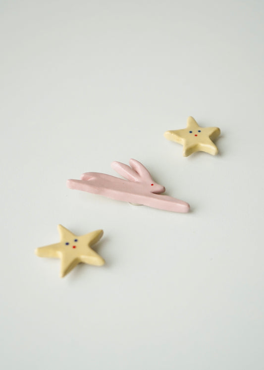 bunny and star magnet set