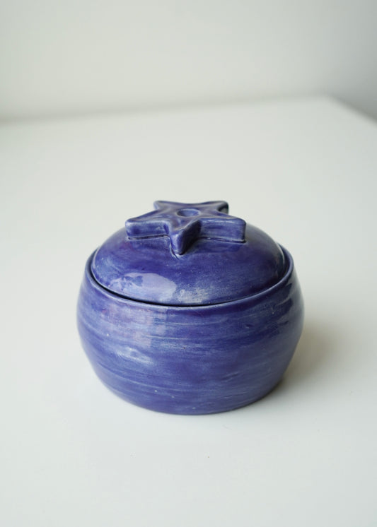big blueberry trinket box jar