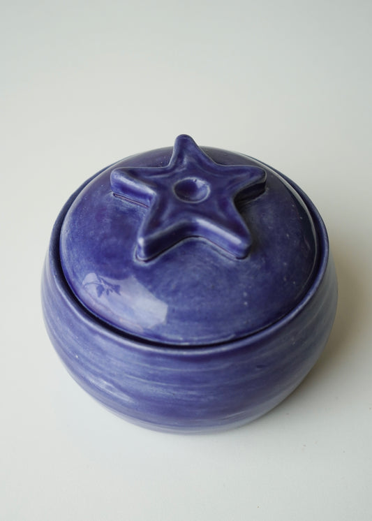 big blueberry trinket box jar